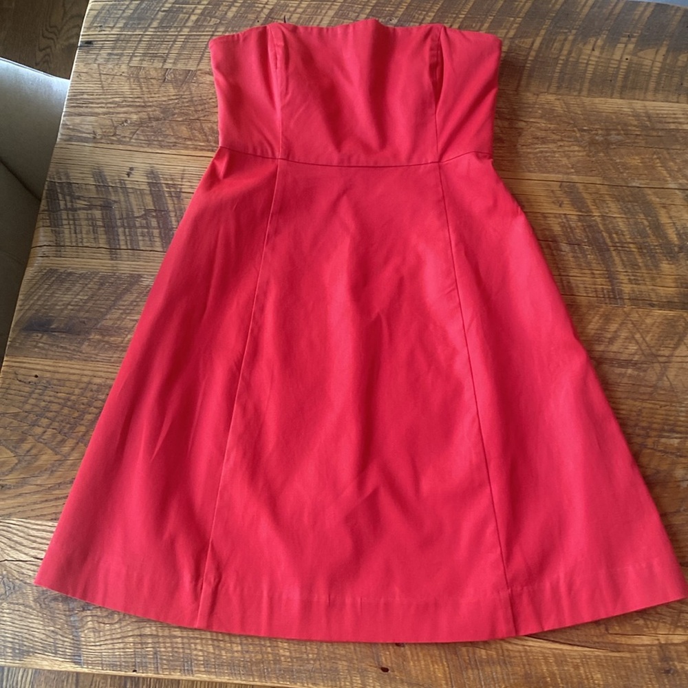 Banana Republic Orange Strapless Dress size 6 Sorority Semi Formal Homecoming